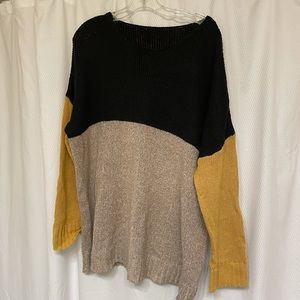 Colorblock oversized sweater